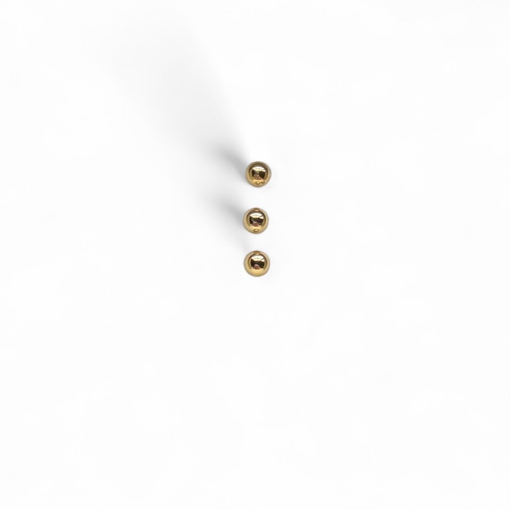 BVLA 14k Yellow Gold Ball Ends SET OF 3 (14G - 2 mm)